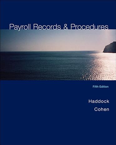 payroll records and procedures 5th edition m. david haddock, sherry cohen 0072982438, 978-0072982435