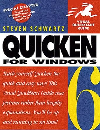quicken 6 for windows 1st edition steven schwartz 0201688603, 978-0201688603