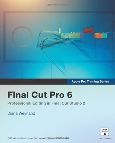 final cut pro 6 professional editing in final cut studio 2 1st edition diana weynand 0321502655,