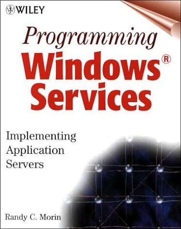 programming windows services implementing application servers 1st edition randy c morin ,randy charles morin