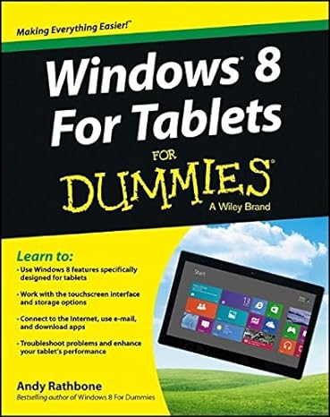 windows for tablets for dummies 1st edition andy rathbone 1118329589, 978-1118329580