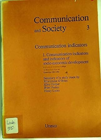 communication indicators part 1 communication indicators and indicators of socio economic development 1st