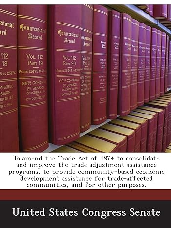 To Amend The Trade Act Of 1974 To Consolidate And Improve The Trade Adjustment Assistance Programs To Provide Community Based Economic Development Communities And For Other Purposes