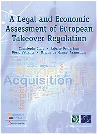 a legal and economic assessment of european takeover regulation 1st edition christophe clerc ,fabrice