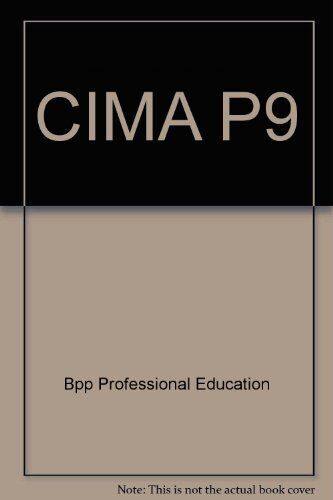cima p9 2005 management accounting financial strategy study 1st edition bpp professional education