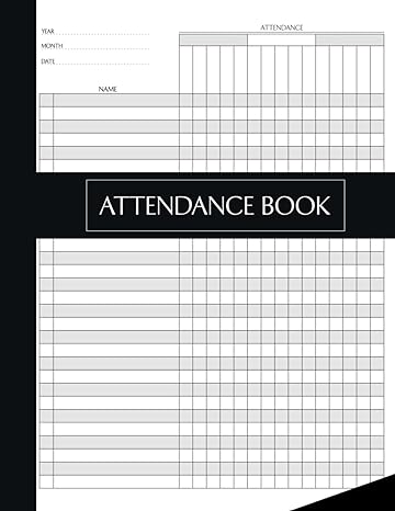 Attendance Book Simple Tracker For School Teachers Employers And Coaches