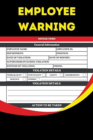 employee warning notice form book comprehensive disciplinary action forms warning notices write up forms and