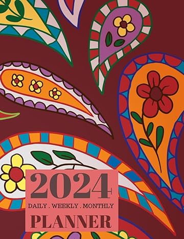 planner 2024 daily weekly monthly organizer brown designer cover organiser 1st edition print plan b0crqt5v2b