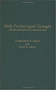 early psychological thought ancient accounts of mind and soul h 1st edition christopher d. green