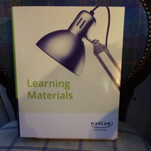 learning materials 1st edition kaplan 9781787405868