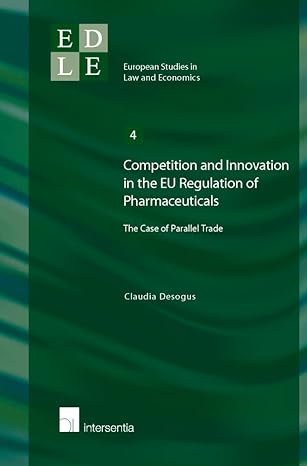 competition and innovation in the eu regulation of pharmaceuticals the case of parallel trade 1st edition