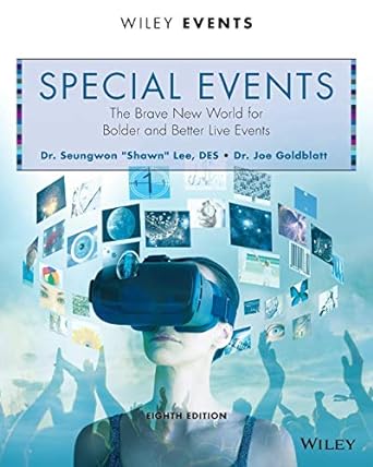 special events the brave new world for bolder and better live events 8th edition seungwon lee ,joe goldblatt