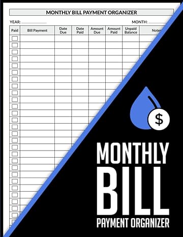 monthly bill payment and organizer the ultimate log for managing your bills  origami grafix b0chlh9x55