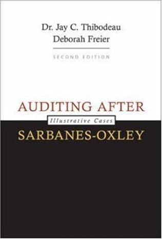 auditing after sarbanes oxley 2nd edition jay thibodeau, deborah freier 0073379492, 978-0073379494