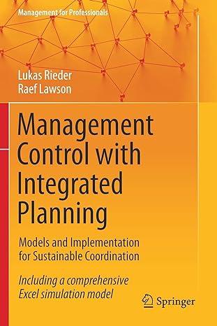 management control with integrated planning models and implementation for sustainable coordination 1st