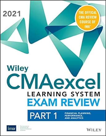 wiley cmaexcel learning system exam review 2021 part 1 financial planning performance and analytics set 1st