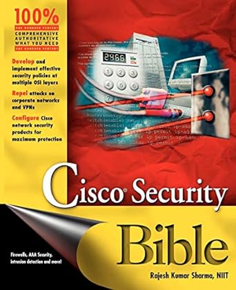 cisco security bibe 1st edition k. s. rajesh 0764548786, 978-0764548789