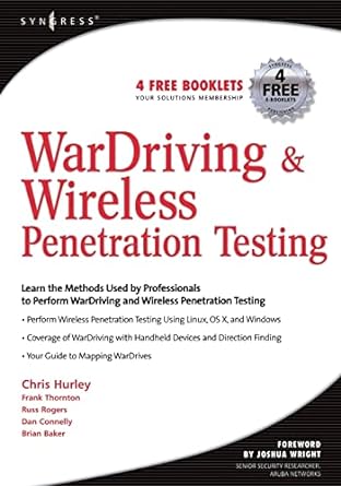 wardriving and wireless penetration testing 1st edition chris hurley, russ rogers, frank thornton, brian