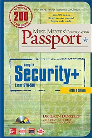 mike meyers comptia security+ certification passport 5th edition dawn dunkerley 1260026566, 978-1260026566