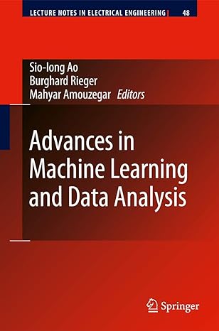 advances in machine learning and data analysis 2010th edition mahyar amouzegar 9400730829, 978-9400730823