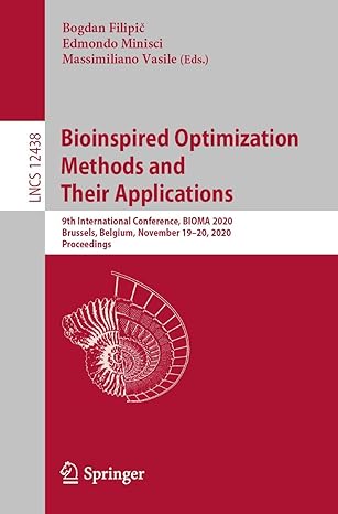 bioinspired optimization methods and their applications 9th international conference bioma 2020 brussels