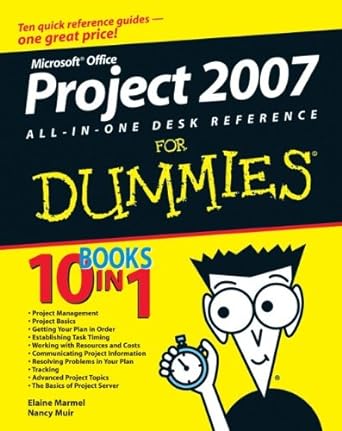 microsoft office project 2007 all in one desk reference for dummies 1st edition elaine marmel ,nancy c muir