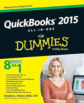 quickbooks 2015 all in one for dummies 1st edition stephen l nelson 1118920171, 978-1118920176