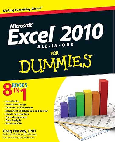 excel 2010 all in one for dummies 1st edition greg harvey 0470489596, 978-0470489598