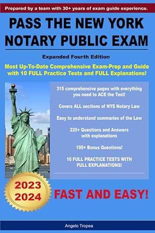 pass the new york notary public exam expanded  edition most comprehensive and up to date exam prep and study