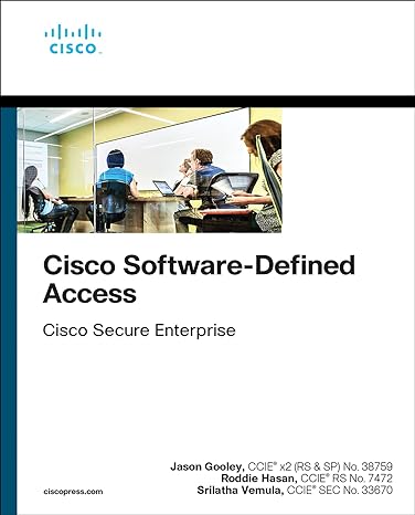 cisco software defined access cisco secure enterprise 1st edition srilatha vemula, jason gooley, roddie hasan