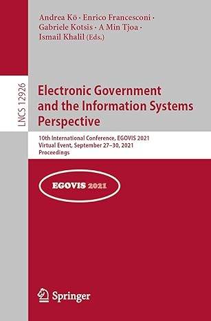 electronic government and the information systems perspective 10th international conference egovis 2021