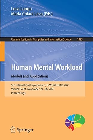 human mental workload models and applications 5th international symposium h workload 2021 virtual event