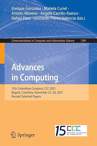 advances in computing 15th colombian congress ccc 2021 bogot colombia november 22 26 2021 revised selected