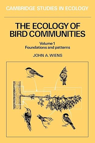 the ecology of bird communities volume 1 foundations and patterns 1st edition john a wiens 0521426340,
