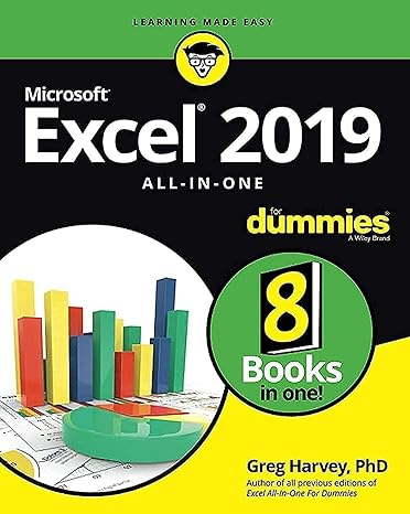excel 2019 all in one for dummies 1st edition greg harvey 111951794x, 978-1119517948
