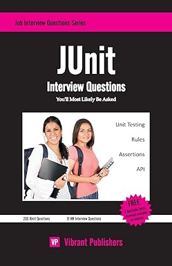 junit interview questions youll most likely be asked 1st edition vibrant publishers 1463768192, 978-1463768195