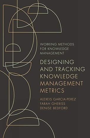 designing and tracking knowledge management metrics 1st edition alexeis garcia perez ,farah gheriss ,denise