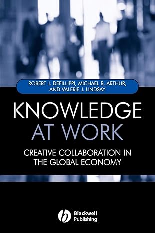 knowledge at work creative collaboration in the global economy 1st edition robert defillippi ,michael arthur