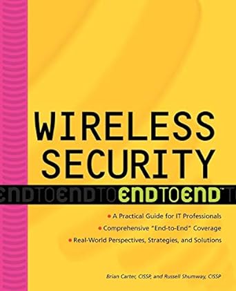 wireless security end to end 1st edition brian carter 0764548867, 978-0764548864