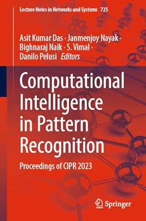 computational intelligence in pattern recognition proceedings of cipr 2023 1st edition asit kumar das