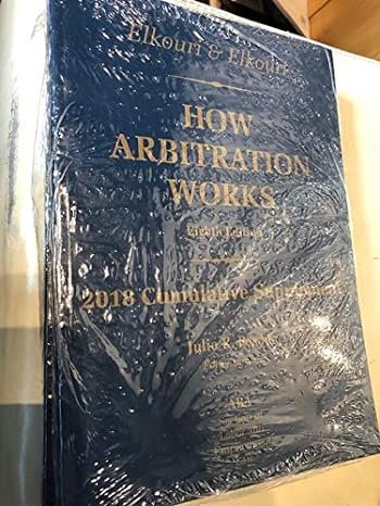 elkouri and elkouri how arbitration works supplement edition julia r perdue ,editor in chief 1682674703,