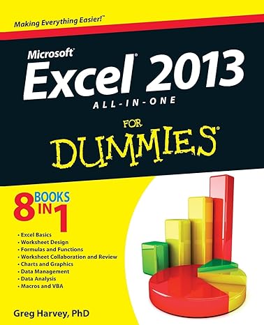excel 2013 all in one for dummies 1st edition greg harvey 1118510100, 978-1118510100