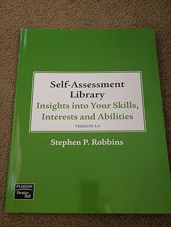 self assessment library 3 4 1st edition stephen p robbins 0136083757, 978-0136083757