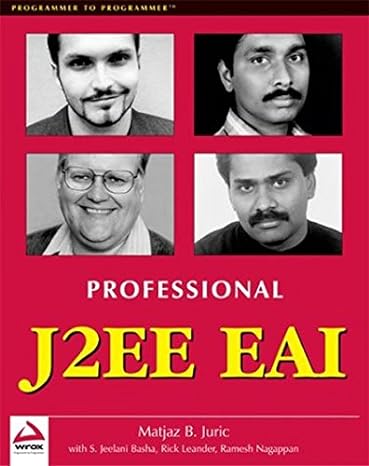 professional j2ee eai 1st edition matjaz juric ,ramesh nagappan ,rick leander ,s jeelani basha 186100544x,