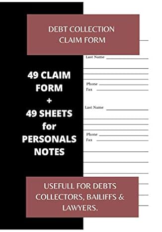 debt collection claim form usefull for debts collectors bailiff and lawyers 1st edition m y k order justice