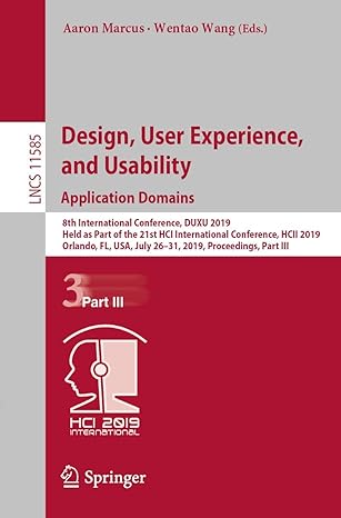 design user experience and usability application domains 8th international conference duxu 2019 held as part