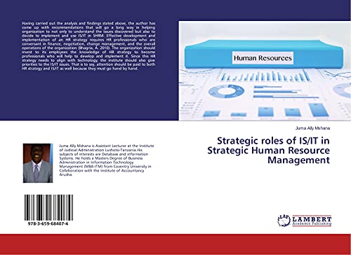 strategic roles of is/it in strategic human resource management 1st edition mshana juma ally 3659684074,