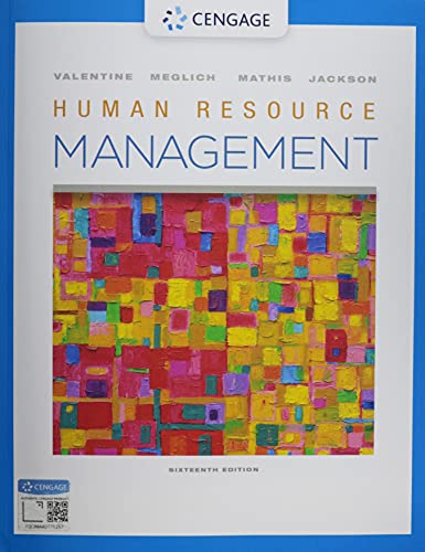 bundle human resource management + mindtap  printed access 16th edition valentine, sean r., meglich,