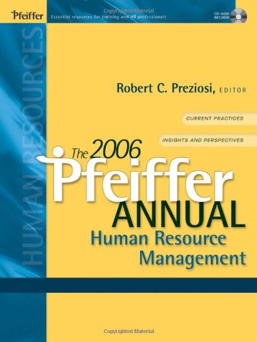the 2006 pfeiffer annual human resource management  preziosi, robert c. 0787978248, 9780787978242