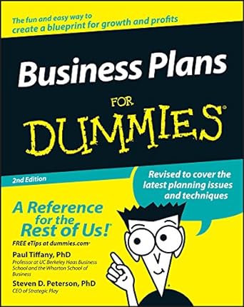 business plans for dummies 2nd edition paul tiffany ,steven d. peterson 0764576526, 978-0764576522
